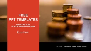Coins on the table Powerpoint Templates