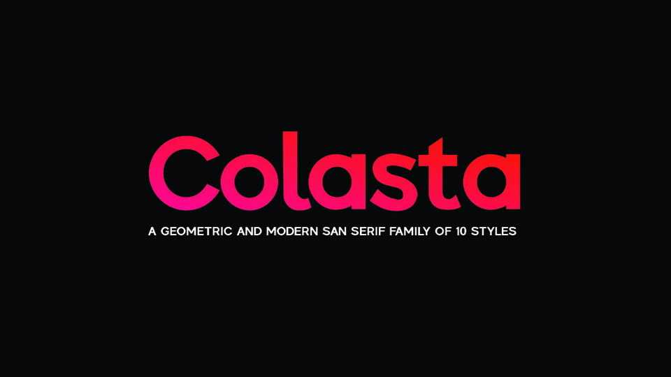 Colasta Font Family › Fontesk