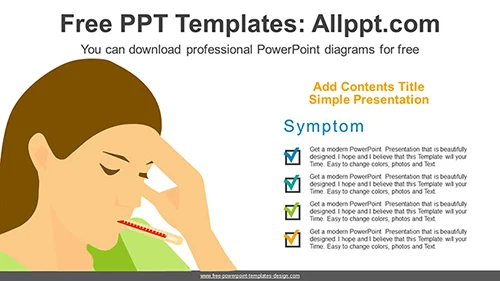 Cold Symptom PowerPoint Diagram