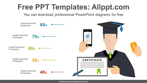 College Graduation PowerPoint Diagram