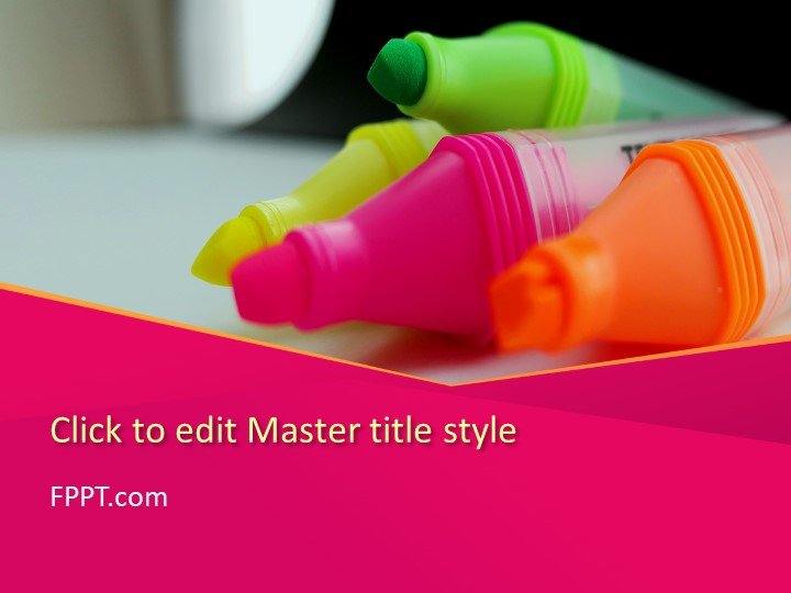 Color Markers PowerPoint Template