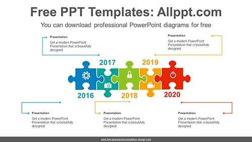 Color Puzzle PowerPoint Diagram