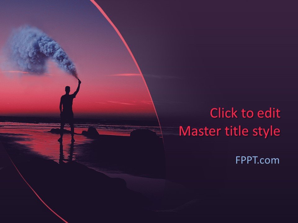 Color Smoke PowerPoint Template