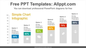 Color stripe bar chart PowerPoint Diagram Template