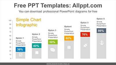 Color stripe bar chart PowerPoint Diagram Template
