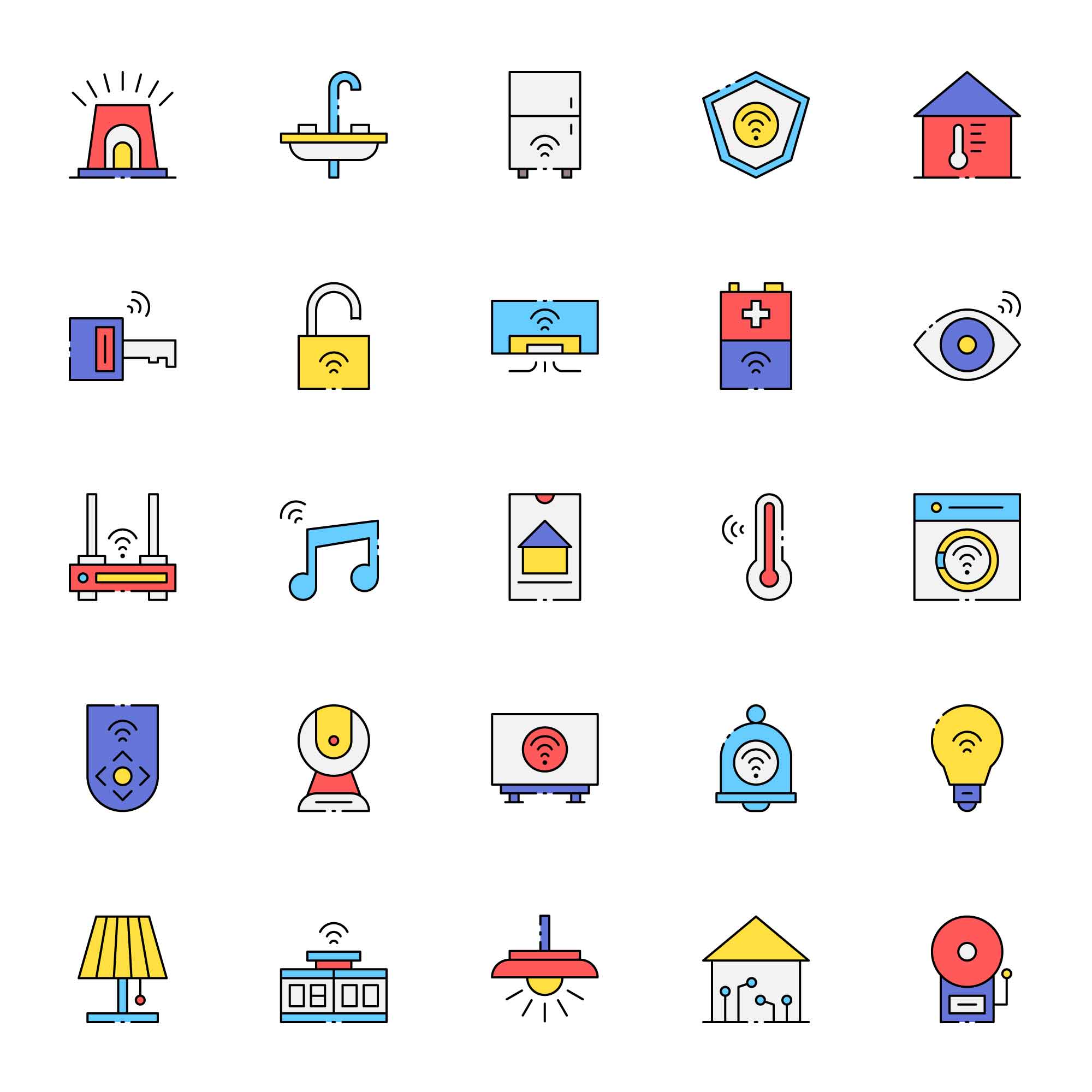 Colored Domotics Icons - Part 02