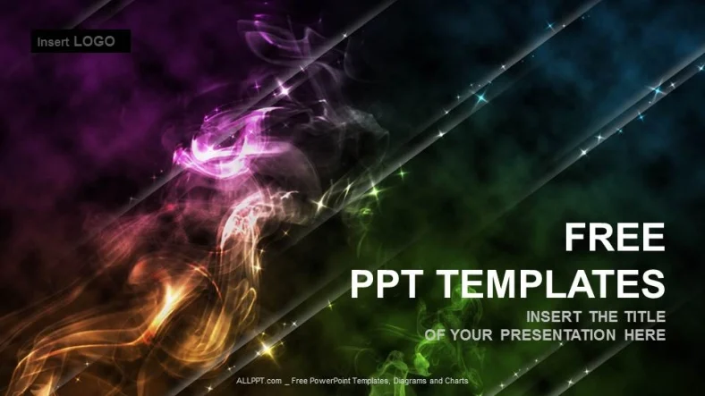 Colored Smoke Abstract PowerPoint Templates