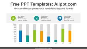 Colorful bar chart PowerPoint Diagram