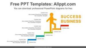 Colorful Bar Stairs PowerPoint Diagram