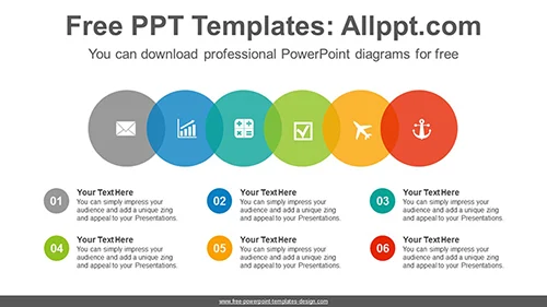 Colorful bubble list PowerPoint Diagram Template