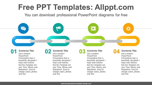 Colorful chain PowerPoint Diagram Template
