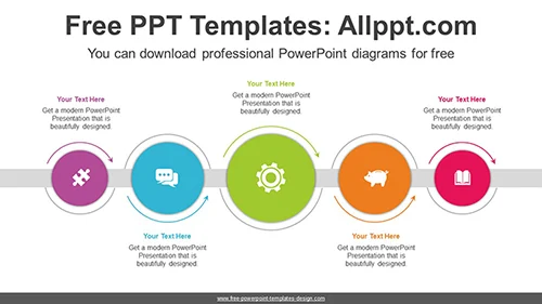 Colorful Circle Flow Diagram Template