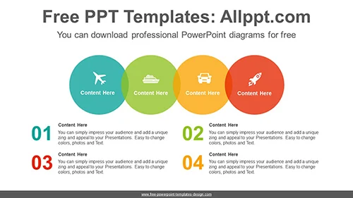 Colorful circle list PowerPoint Diagram Template