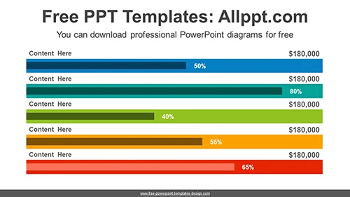 Colorful Column Chart PPT Diagram