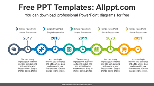 Colorful Connection Circles PowerPoint Diagram