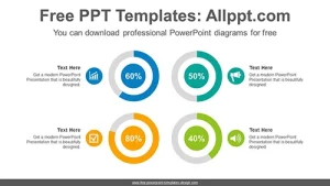 Colorful doughnut charts PowerPoint Diagram Template