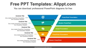 Colorful Funnel Banner PowerPoint Diagram