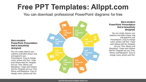 Colorful Gear PowerPoint Diagram Template