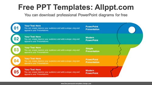 Colorful Key Banner PowerPoint Diagram
