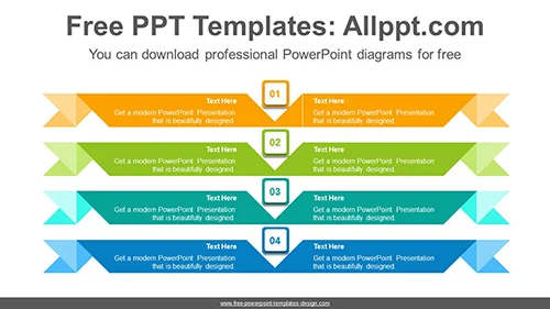 Colorful origami banner PowerPoint Diagram Template