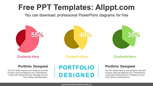 Colorful Pie Charts PowerPoint Diagram