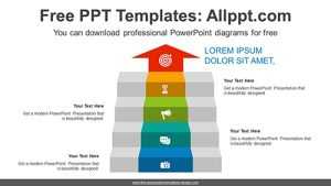 Colorful Staircase Arrow PowerPoint Diagram