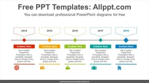 Colorful text boxes PowerPoint Diagram Template