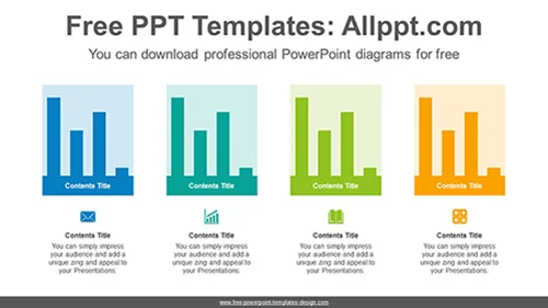 Colorful vertical bar chart PowerPoint Diagram Template