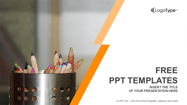 Coloured Pencils-Education PPT Templates