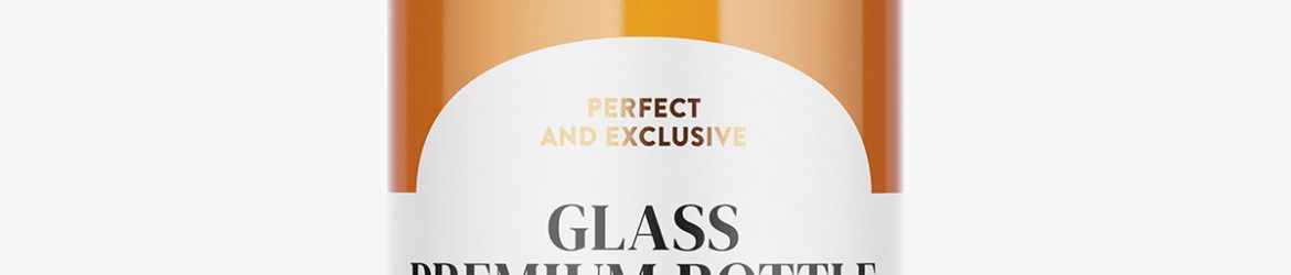 Coloured spirit bottle mockup
