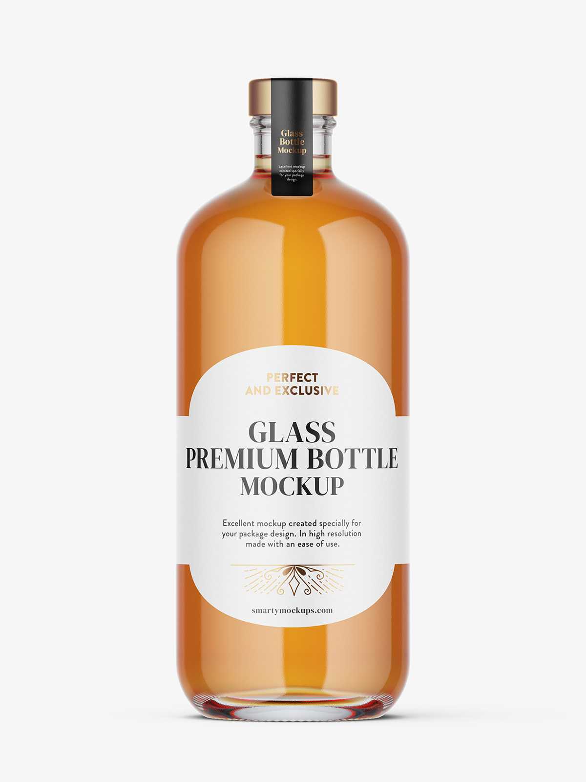 Coloured spirit bottle mockup