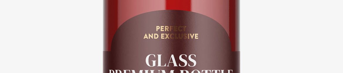 Coloured spirit bottle mockup