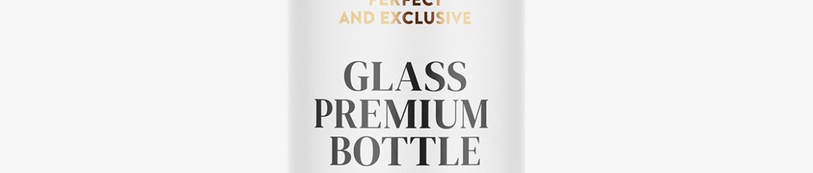Coloured vodka bottle mockup