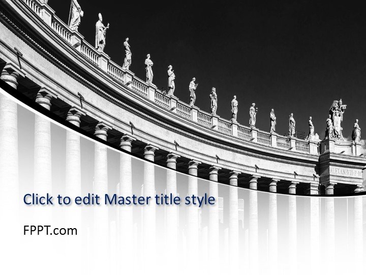 Columns Building PowerPoint Template