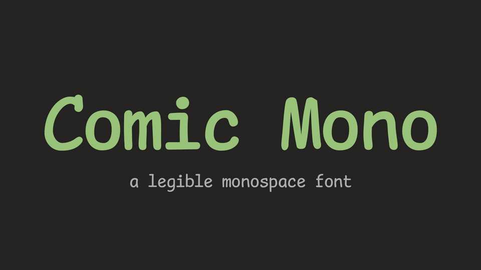 Comic Mono Font › Fontesk