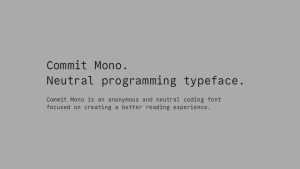 Commit Mono Font › Fontesk
