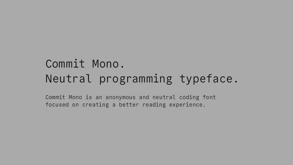 Commit Mono Font › Fontesk