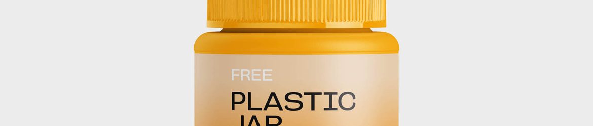 Compact plastic jar mockup