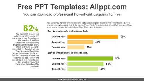 Comparative Bar Chart PowerPoint Diagram