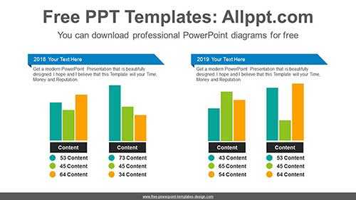 Comparative Bar Chart PPT Diagram