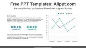 Comparative Line Chart PPT Diagram