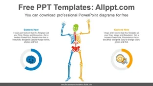 Compare Doughnut Charts PowerPoint Diagram