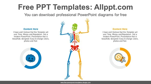 Compare Doughnut Charts PowerPoint Diagram