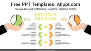 Compare-Pie Charts Diagram Template