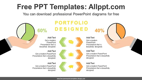 Compare-Pie Charts Diagram Template