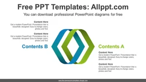 Compare Ribbon Chain PowerPoint Diagram