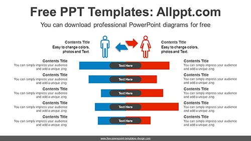 Comparison Bar Chart Diagram Template