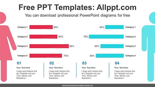 Comparison Bar Chart PowerPoint Diagram