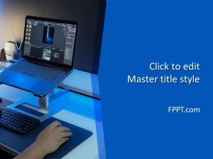 Computer Desk PowerPoint Template