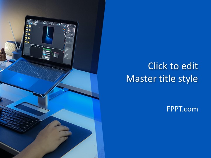 Computer Desk PowerPoint Template